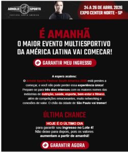 Arnold Sports Festival South America 2026 começa Amanhã