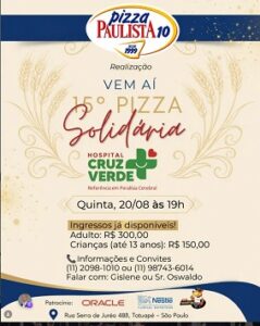 Uma fatia de solidariedade: 15ª Pizza Solidária arrecada recursos para pessoas com paralisia cerebral